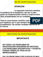 Hipótesis de Investigación