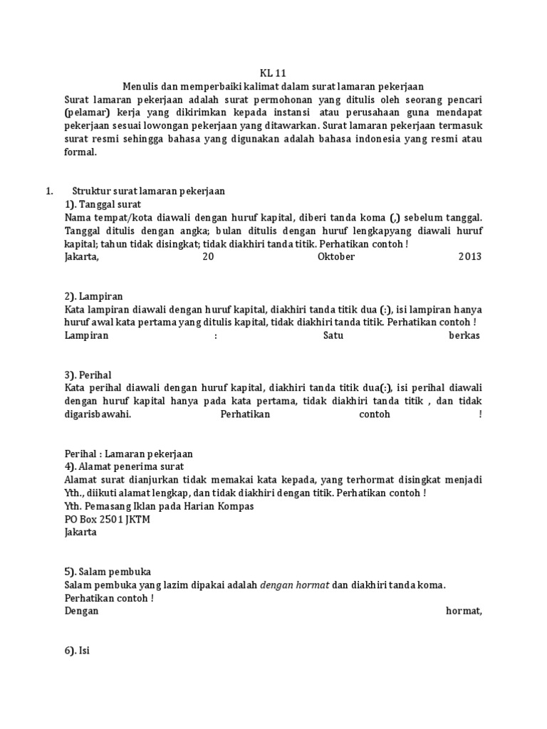 Contoh Kalimat Pembuka Surat Contoh AJa