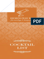 Hemingway Cocktails 2018
