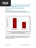 NHTSA Autosteer Safety Claim