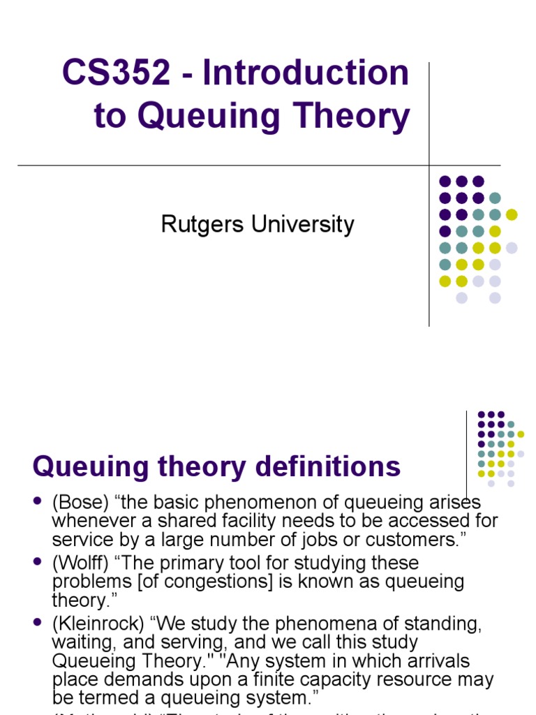 queuing theory literature review