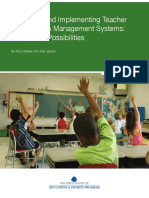 Designing and Implementing Teacher Performance Management Systems: Pitfalls and Possibilities