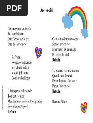 Chanson Arc En Ciel Bernard Pithon Corrigee