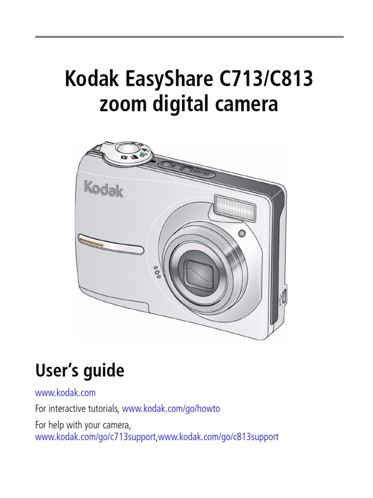 Kodak Easyshare C713/C813 Zoom Digital Camera User