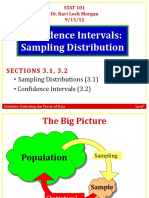 Sampling Distributions (3.1) Confidence Intervals (3.2)