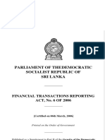 Financial Transactions Reporting Act Sri Lanka