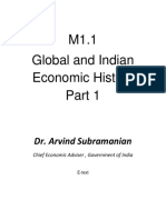 M1.1 Global and Indian Economic History: Dr. Arvind Subramanian