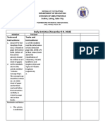 Science 9 Activities Daily Activities (November 5-9, 2018) Tasks and Instructions: Tasks and Instructions