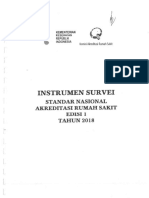 Instrumen Survei Standar Nasional Akreditasi Rumah Sakit Edisi 1 Tahun 2018