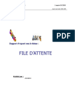 File D'Attente: Rapport D'exposé Sous Le Thème