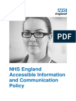 NHS England Accessible Information and Communication Policy