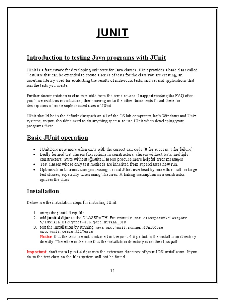 Unit Testing Java Programs with JUnit - An Introduction | PDF | Boolean ...