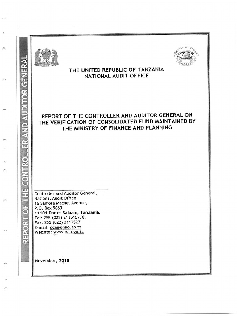 Tanzania CAG Report (Jan 2019) | PDF