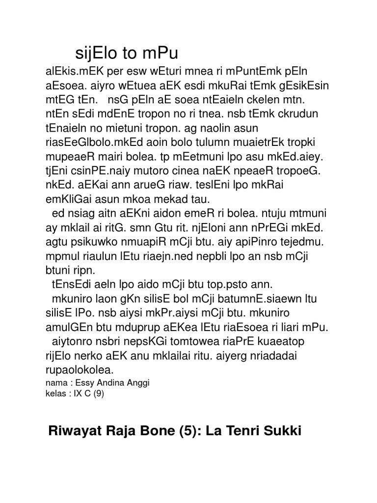 Cerita Rakyat Bugis Essy Pdf