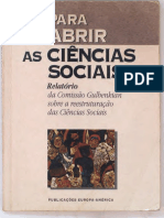 Para Abrir as Ciências Sociais - A Construção Histórica Das Ciências, Do Século XVIII Até 1945 - Capítulo 1