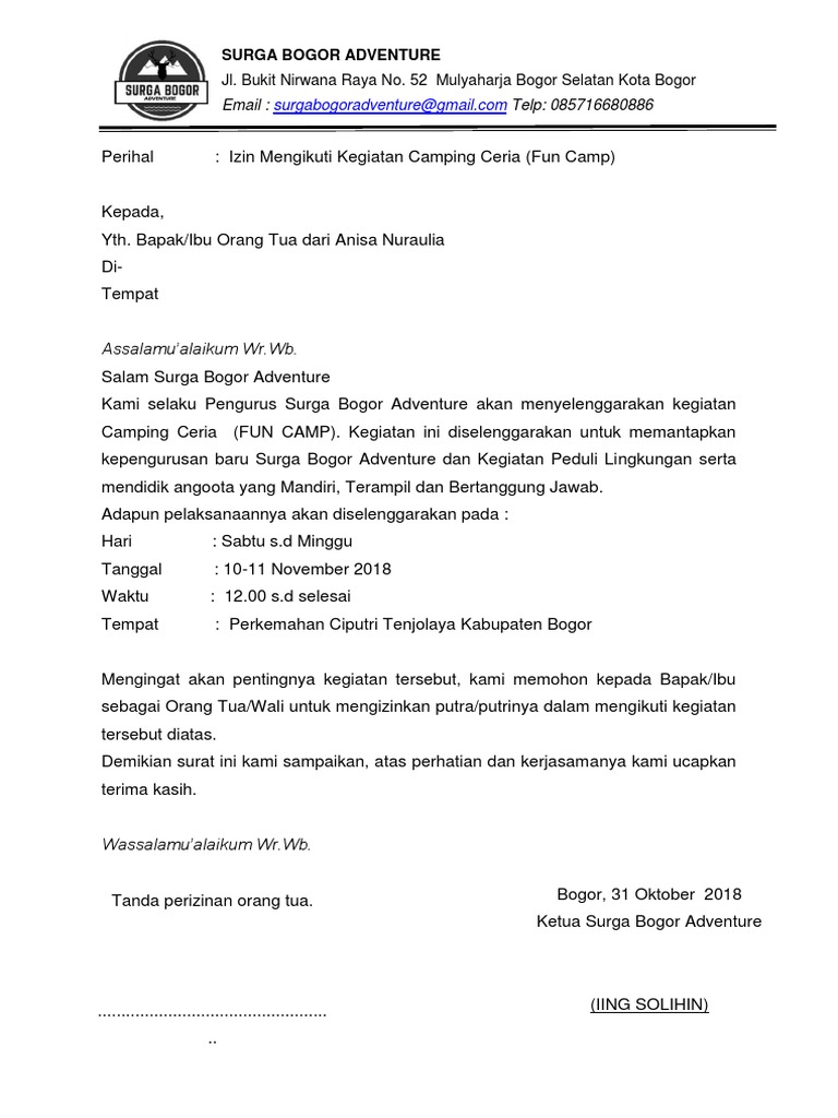 640 Contoh Undangan Camping Gratis Terbaik