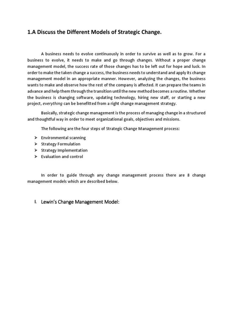 Evaluating General Motors' Strategic Change Management Process Through