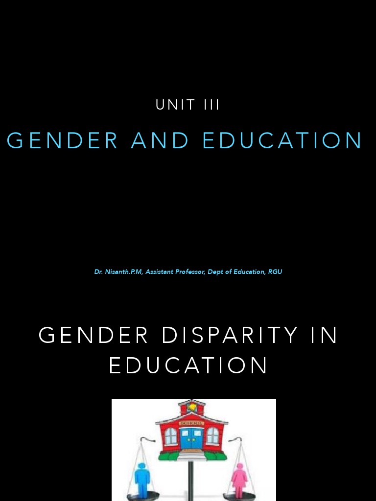 Addressing Gender Disparity in Education | PDF | Gender Role | Action ...