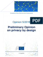 Privacy by Design EU Opinion