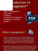 What Is Management ? Definitions ! Thoughts ! Principles of Management ! Management As Various Subject !
