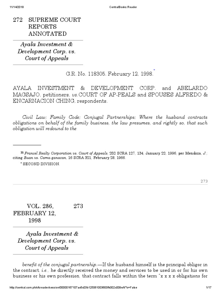 2 Ayala Investment vs. CA PDF Judgment (Law) Partnership