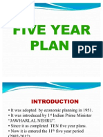 Five Year Plan of India over view