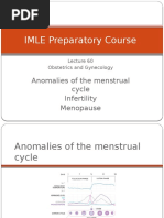 62 Lecture Menstrual Cycle Abnormalities, Infertility, Menopause