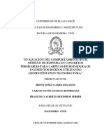 Evaluación Del Comportamiento en El Módulo de Ruptura en Concretos Permeables Para Carpetas de Rodadura de Pavimentos Rígidos Utilizando Geosintéticos en Su Estructura