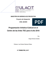 Proyecto de Integración Programación Artístico-cultural Centro de Las Artes TEC. Sergio Herrera Cordero.