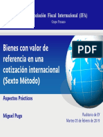 Bienes con cotización internacional para comunicación de exportación e importación