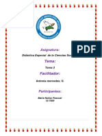 Tarea 3 de Didactica Especial de Las Ciencias Sociales Maria Nuñez