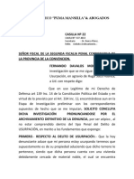 Solicita Archivo Definitivo de La Denuncia Fiscal.