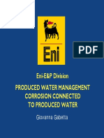 Eni - E&P Division Produced Water Management Corrosion Connected To Produced Water