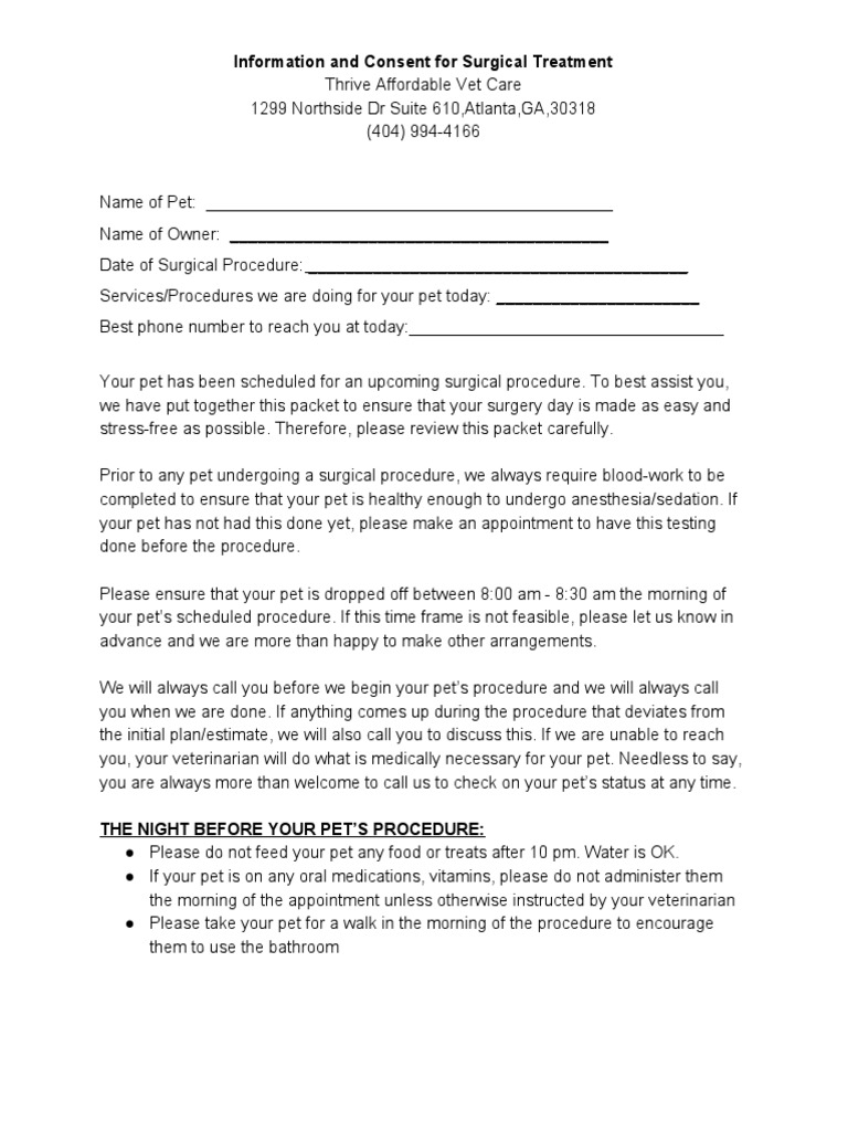 Surgery Packet | PDF | Veterinary Physician | Surgery