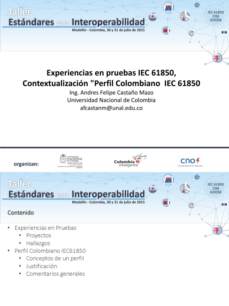 Pruebas y Perfil Colombiano IEC 61850 | PDF | Redes de computadoras ...
