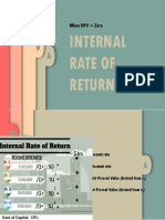Internal Rate of Return: NPV NPV NPV R IRR