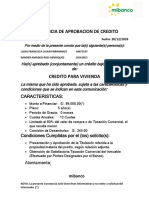 Constancia de Aprobacion de Credito