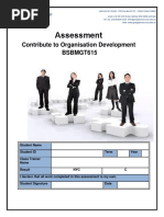 Assessment BSBMGT615 Contribute To Organizational Development