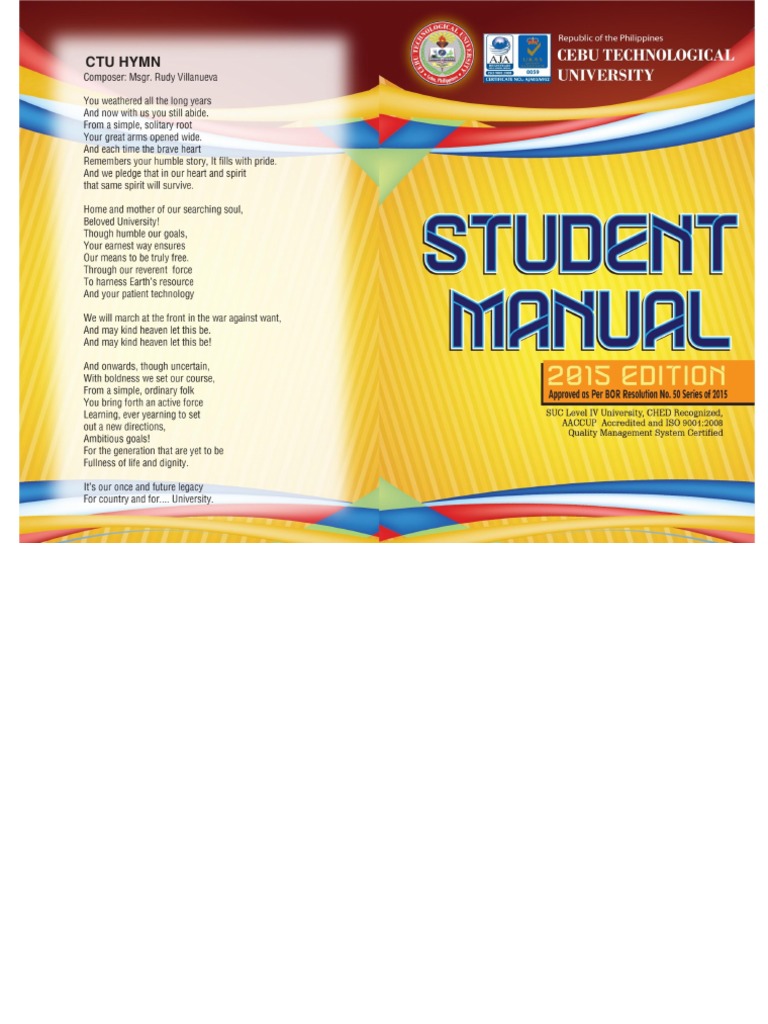CTU Student Manual 2025 Edition | PDF | Bachelor's Degree | Bachelor Of ...