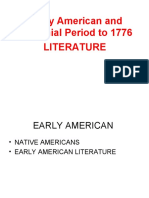 Early American and Colonial Period Literature - Meeting 2