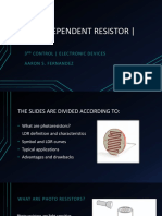 Light Dependent Resistor - LDR: 3 Control - Electronic Devices Aaron S. Fernandez