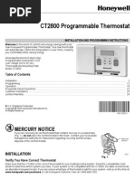 Honeywell Thermostat Manual