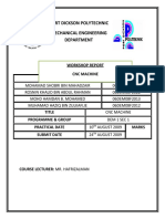 Port Dickson Polytechnic Mechanical Engineering Department: Workshop Report CNC Machine