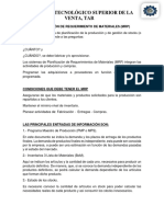 Planificación de Requerimiento de Materiales