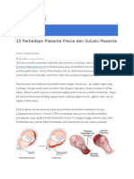 Perbedaan Plasenta Previa dan Solusio Plasenta