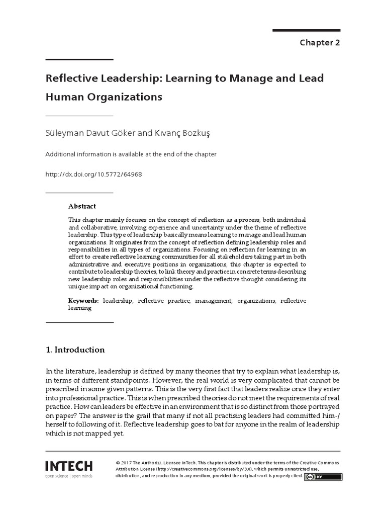 Reflective Leadership | PDF | Reflective Practice | Leadership