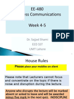 EE-480 Wireless Communications Week 4-5: Dr. Sajjad Shami Eed SST UMT Lahore