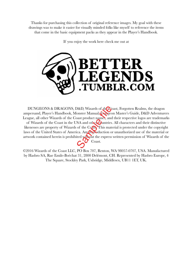 Better Legends: Sample File | PDF