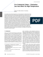 The Hot Strength of Industrial Cokes - Evaluation of Coke Properties Steel Research 12 2014 PDF