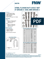 Carbon Steel Flange Nut & Bolt Set Astm A307 Grade A / Sae J995 Grade 2